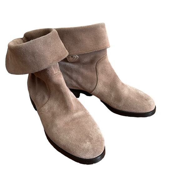 Marc Jacobs Tan Suede Chunky Chain Lug Sole Boots 37.5 - Picture 3 of 15